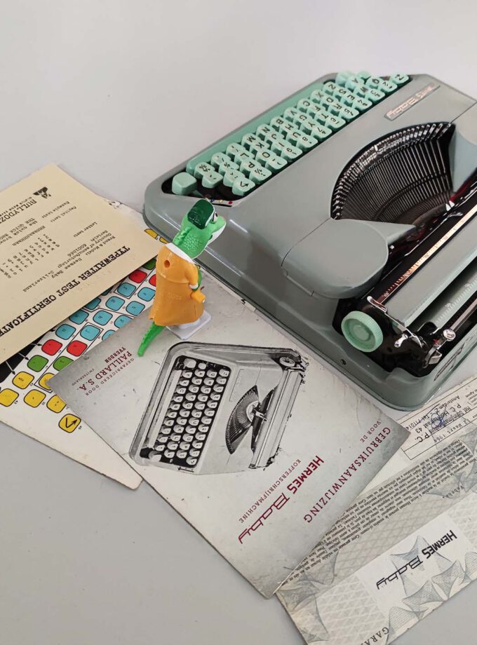 Vintage Hermes Baby Mint Typewriter