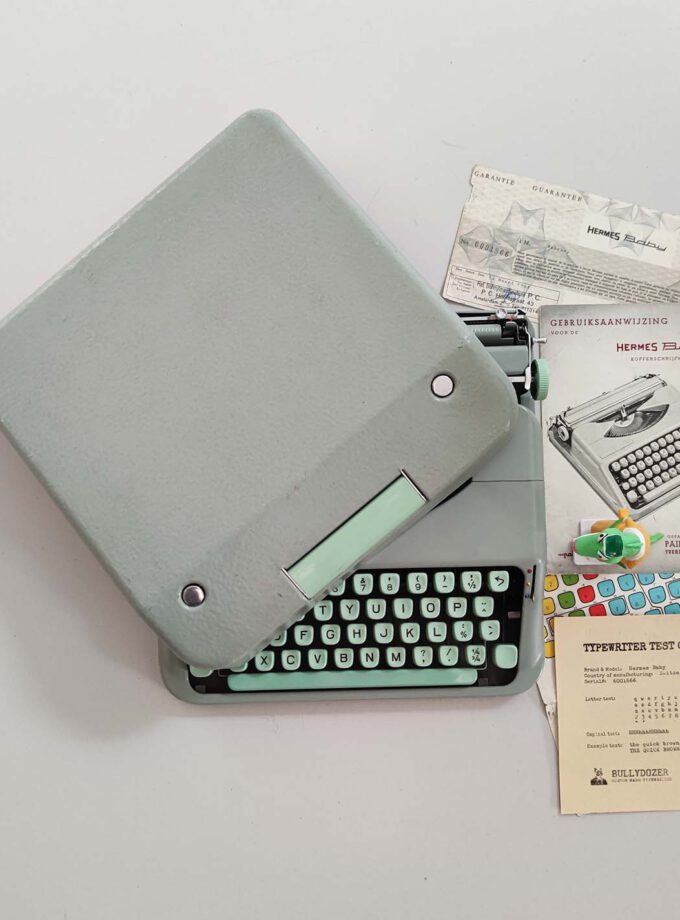 Vintage Hermes Baby Mint Typewriter