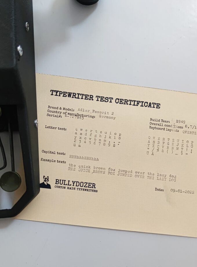 Vintage Old Black Adler Favorite 2 Typewriter