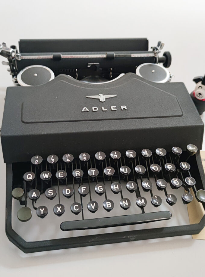 Vintage Old Black Adler Favorite 2 Typewriter