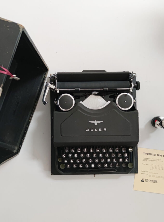 Vintage Old Black Adler Favorite 2 Typewriter