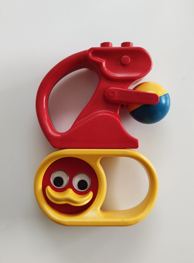 Vintage Red Duplo Rattle Squirrel