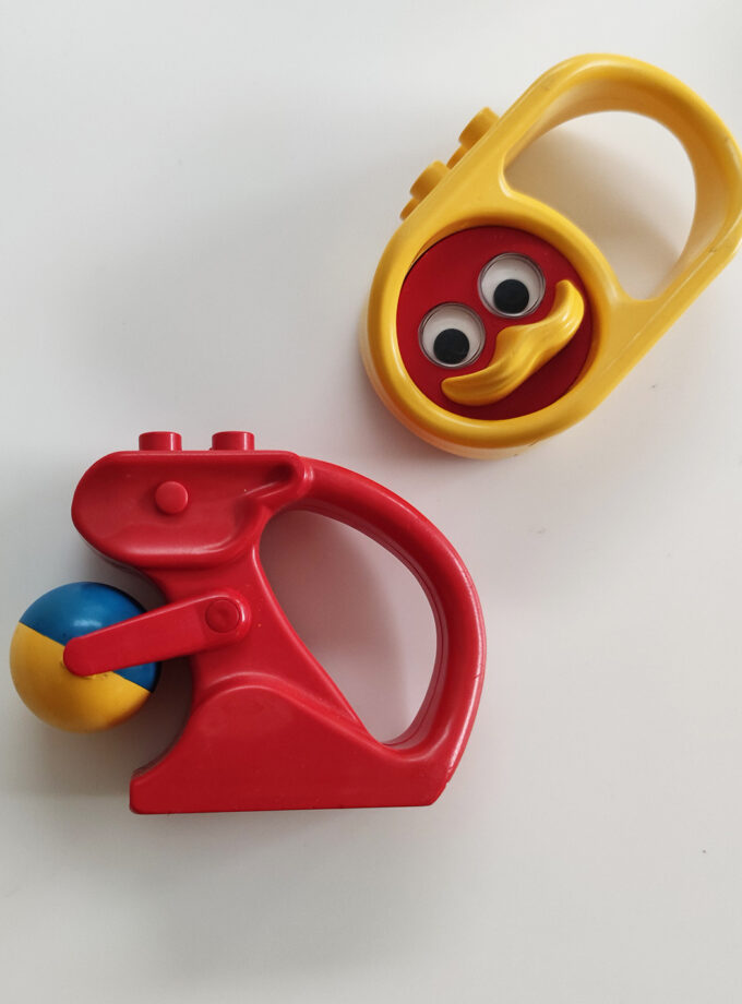 Vintage Red Duplo Rattle Squirrel