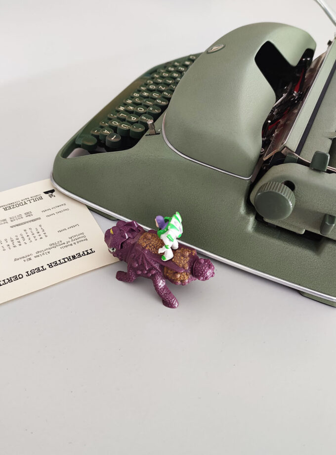 Vintage Alpina Typewriter Old Green