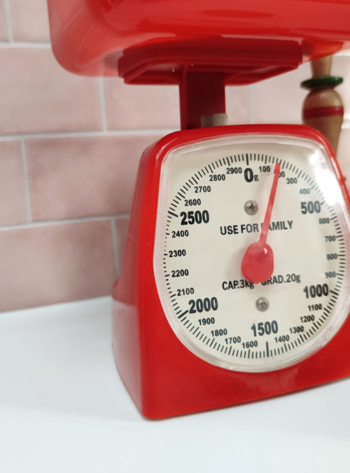 Vintage Red Kitchen Scale
