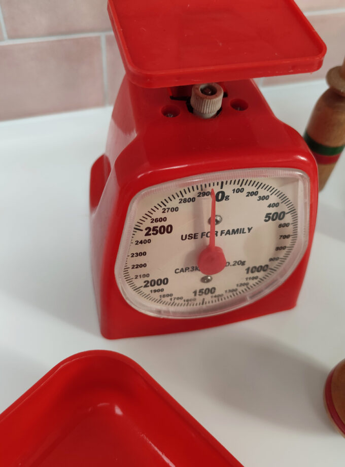 Vintage Red Kitchen Scale