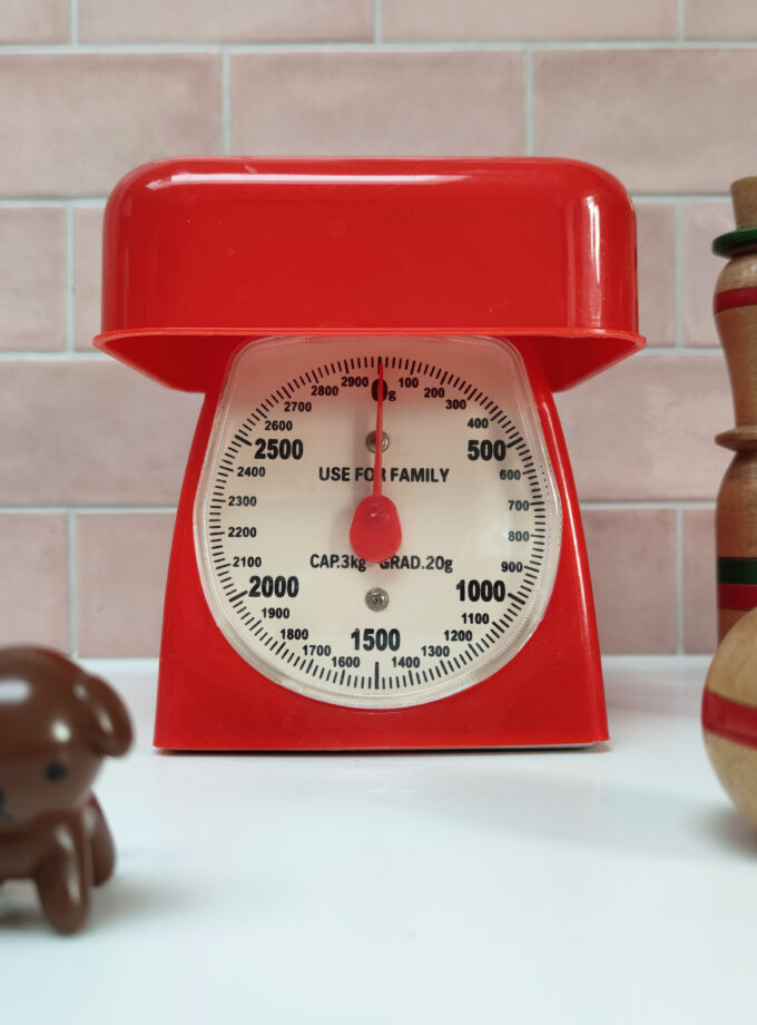 Vintage Red Kitchen Scale