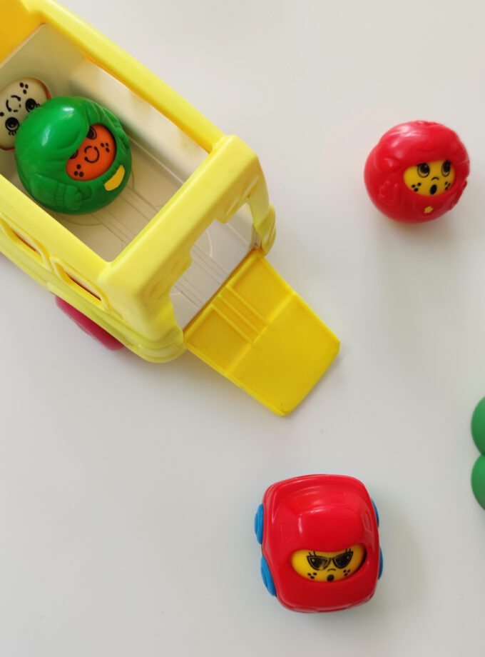 Fisher Price Nineties Roll A Round Schoolbus