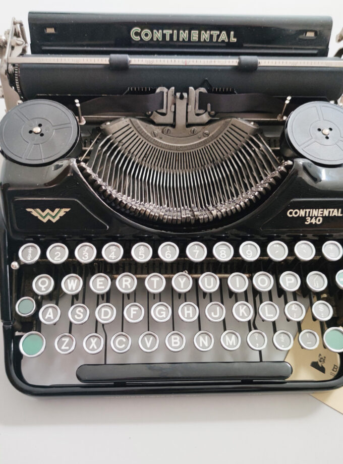 Continental 340 Old Black Vintage Typewriter