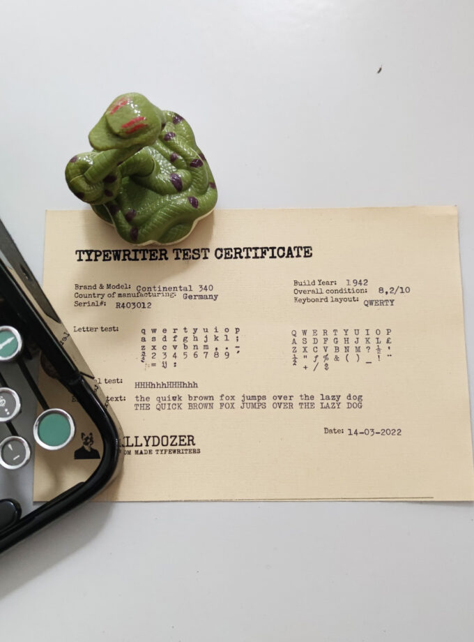 Continental 340 Old Black Vintage Typewriter