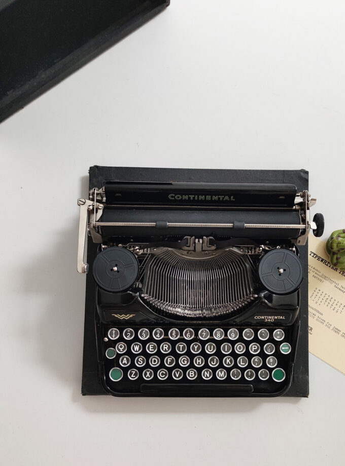 Continental 340 Old Black Vintage Typewriter