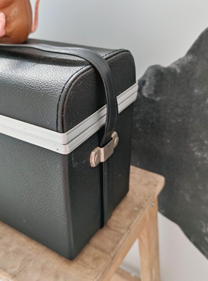 Vintage Old School Camera Bag Hard Case Orange Surprise