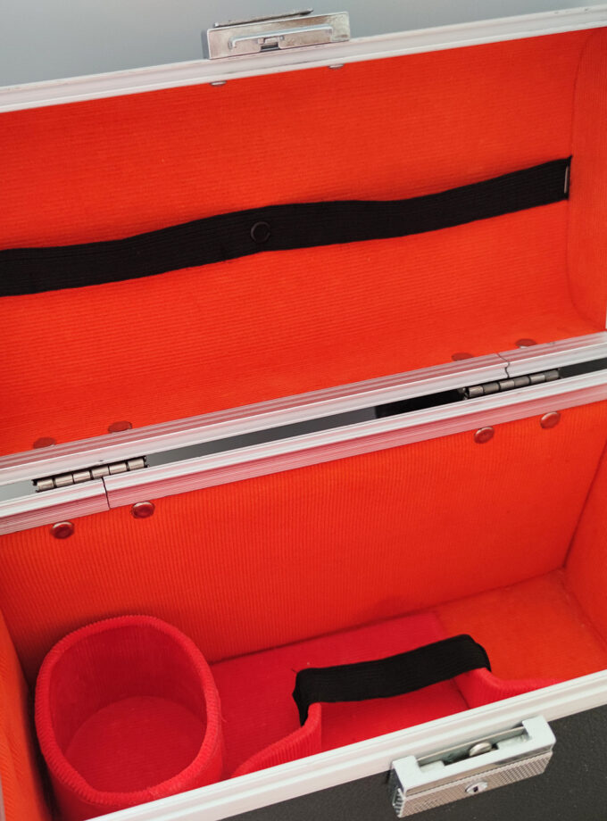 Vintage Old School Camera Bag Hard Case Orange Surprise