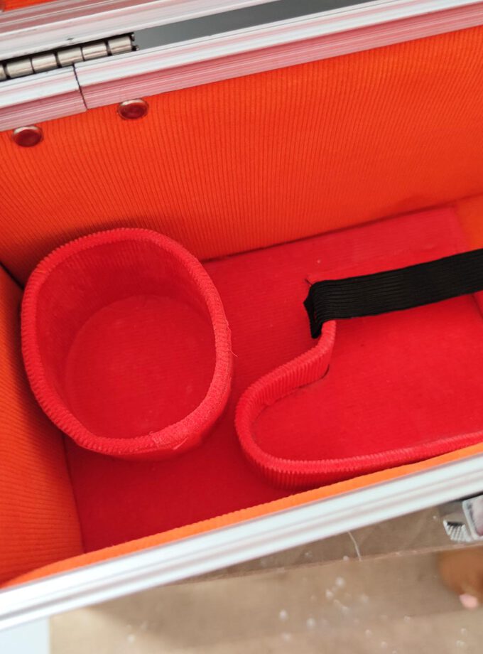 Vintage Old School Camera Bag Hard Case Orange Surprise