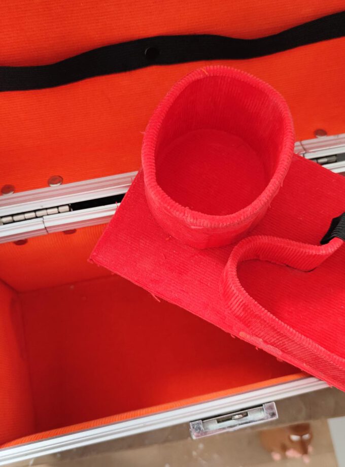 Vintage Old School Camera Bag Hard Case Orange Surprise