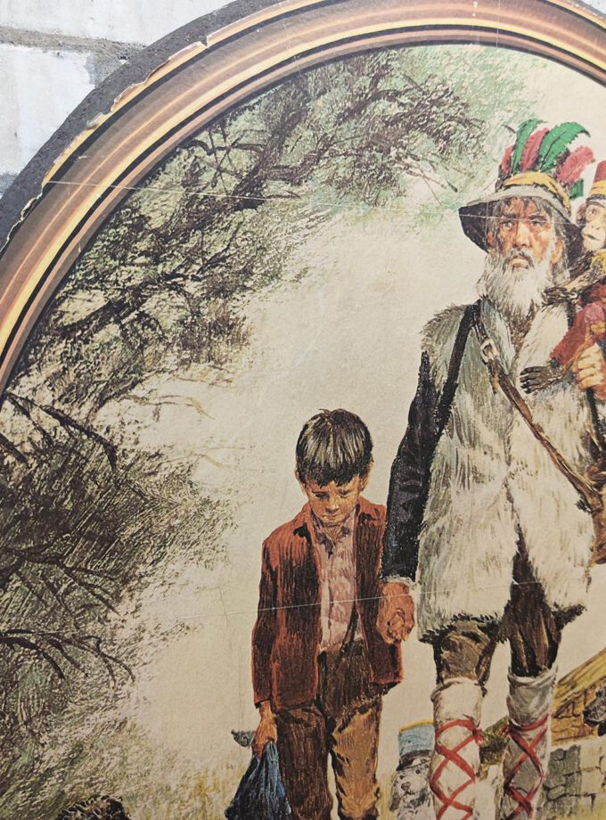 Vintage Remi Alleen op de Wereld Fake Painting