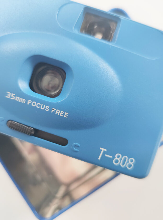 Plastic Fantastic Blue T-808 35MM Focus Free Camera