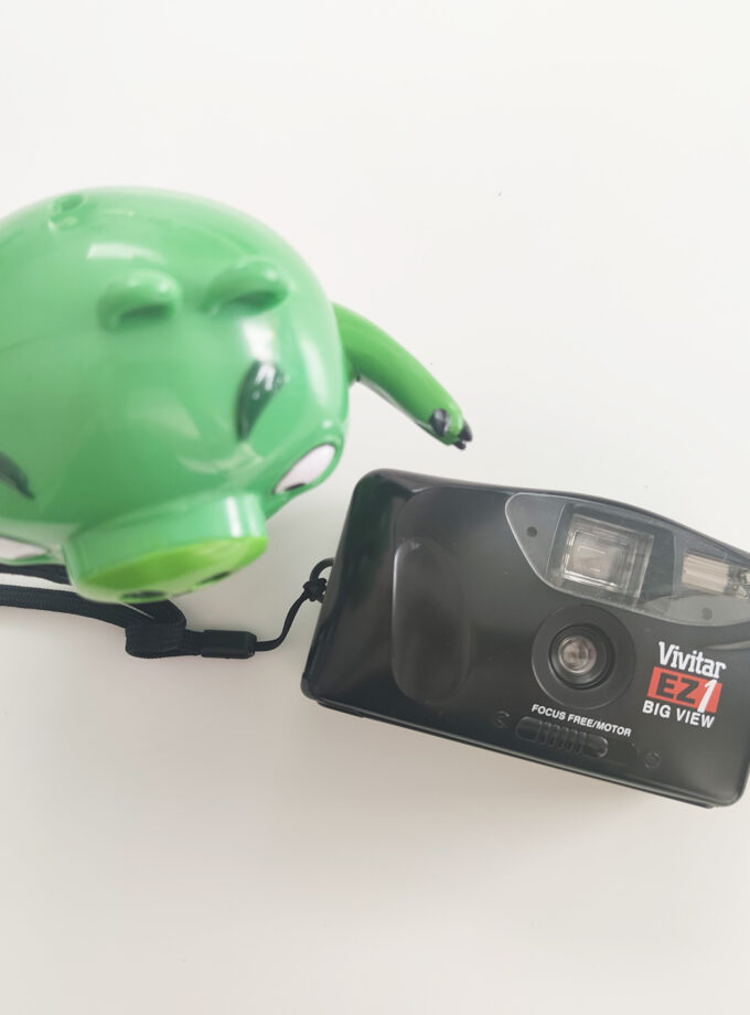 Plastic Fantastic Black Vivitar EZ1 Big View 35MM Camera