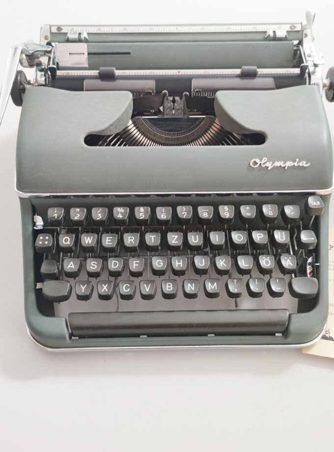 Olympia SM3 Army Green Vintage Typewriter