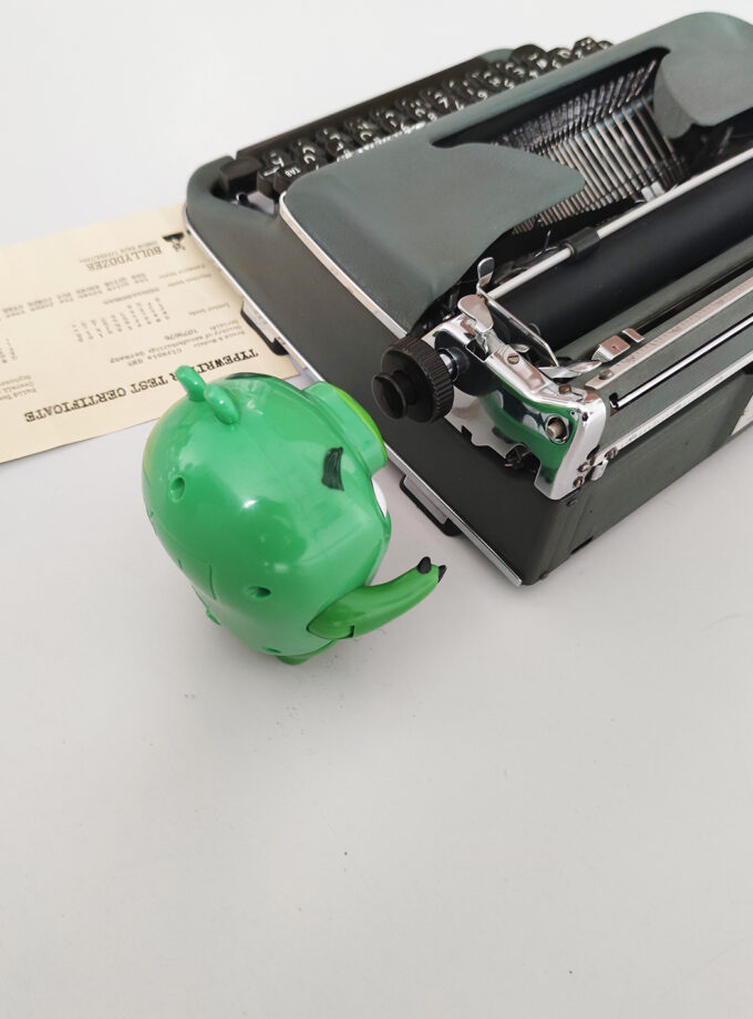 Olympia SM3 Army Green Vintage Typewriter