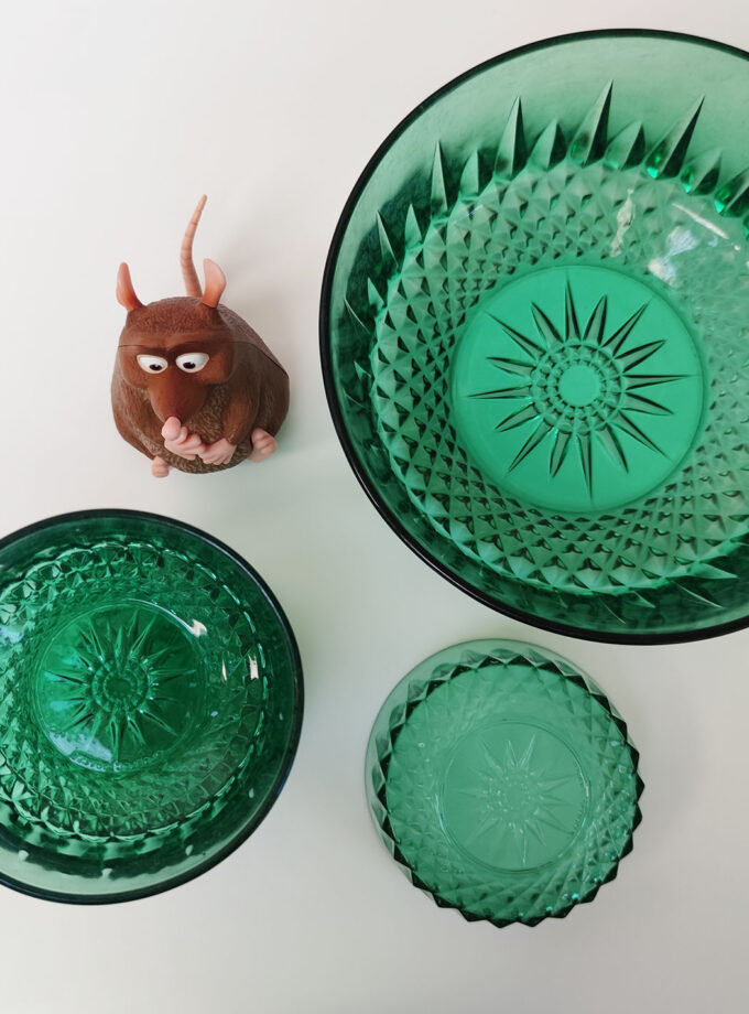 Arcopal Arcoroc Emerald Green Set