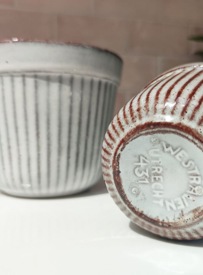 Vintage Retro Brown Flower Pot Westraven 431