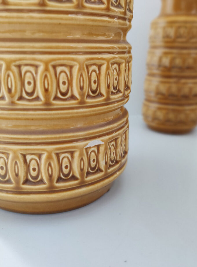 Ocher Yellow Big XL Vase W-Germany