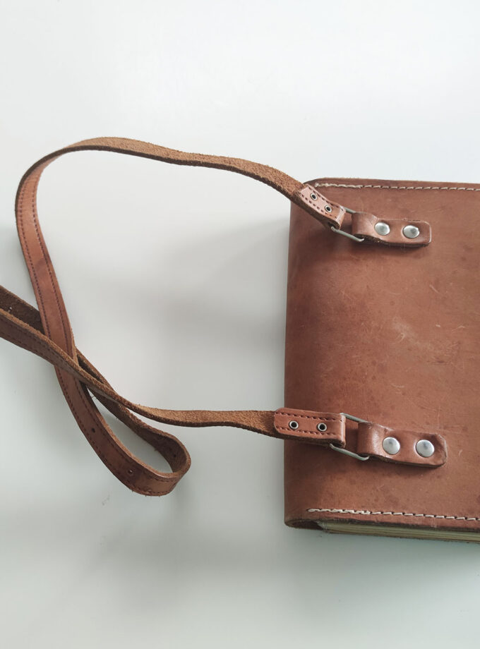 Vintage Two Colored Leather Though Bag