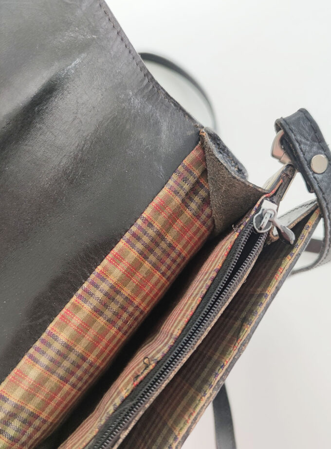 Vintage R Black Shoukderbag