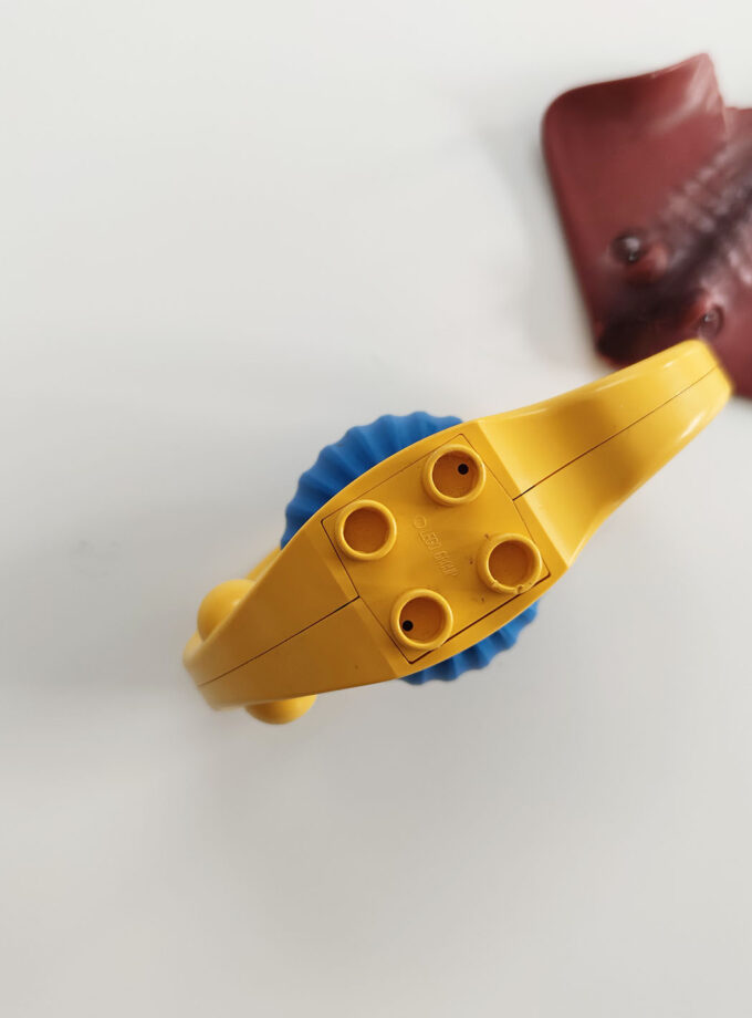 Vintage Yellow Duplo Rattle Fish