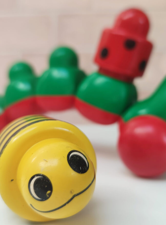 Vintage Green Duplo Primo Caterpillar / Bee / Ladybug