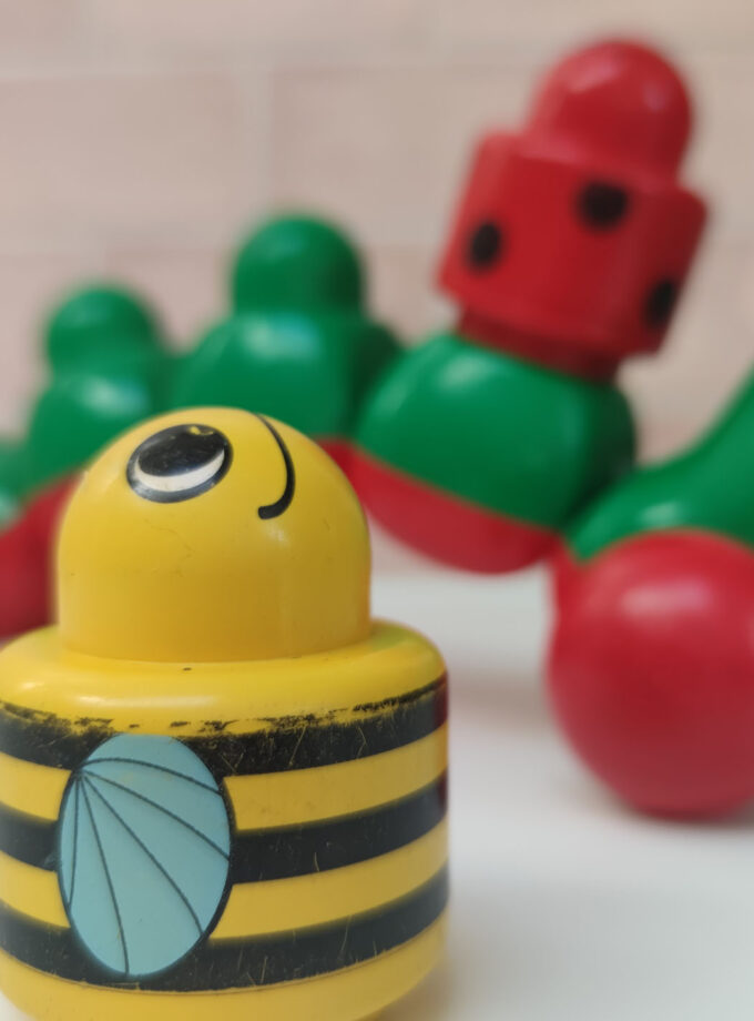 Vintage Green Duplo Primo Caterpillar / Bee / Ladybug