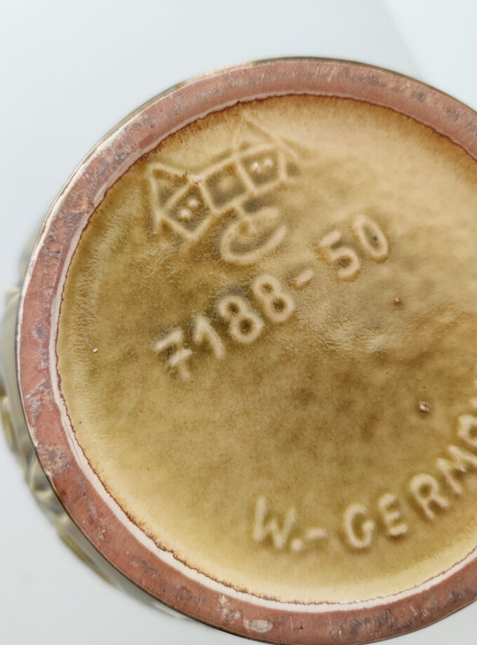 Carstens Olive Green Big XL Vase Europa W-Germany