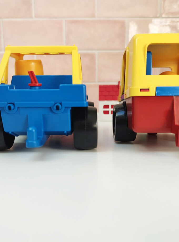 Vintage Jean Hoefler Set Truck And Caravan