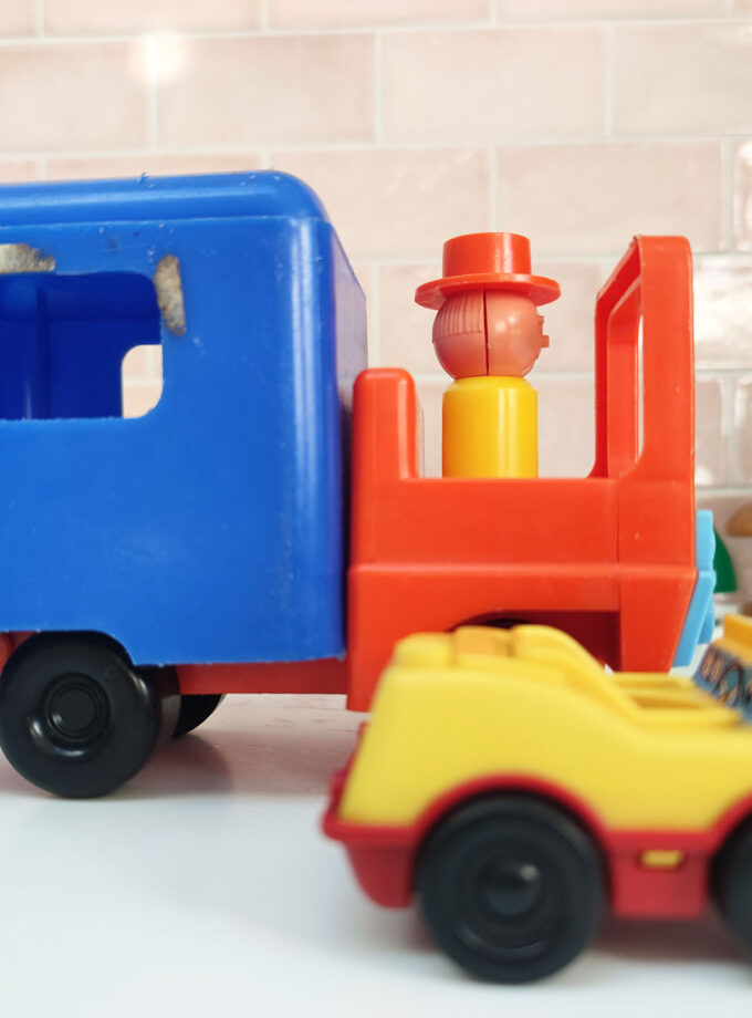 Vintage Jean Hoefler Set Trailer And Car