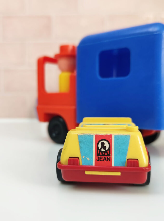 Vintage Jean Hoefler Set Trailer And Car