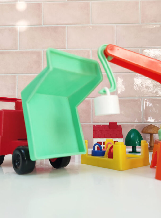 Vintage Jean Hoefler Set Truck Crane