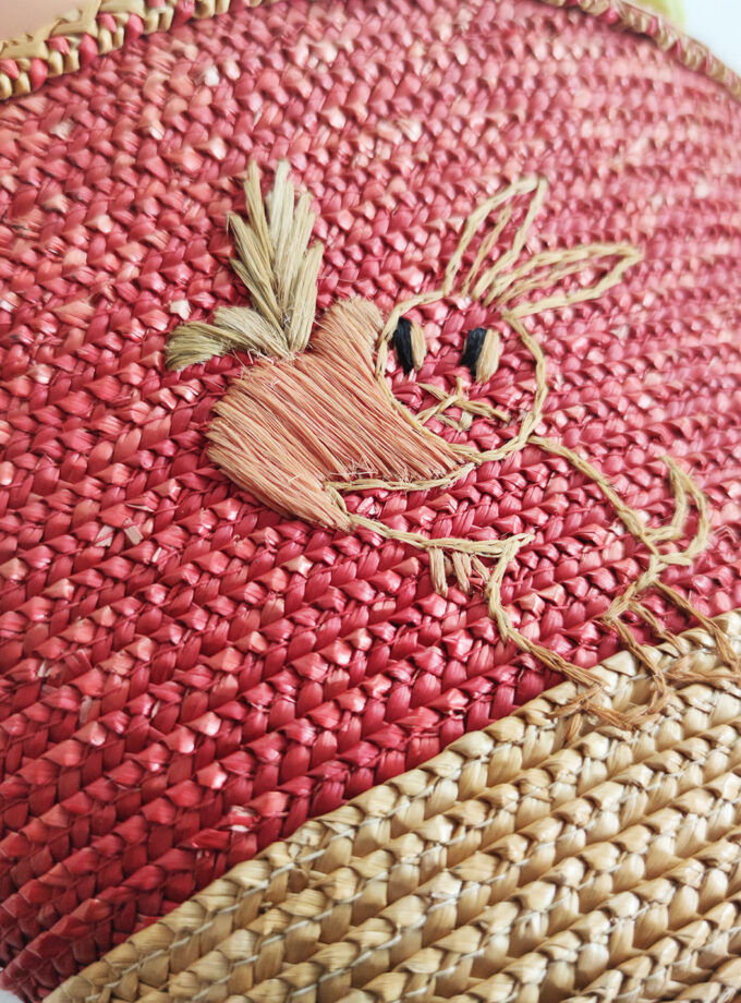 Vintage Rotan Kids Basket Bunny