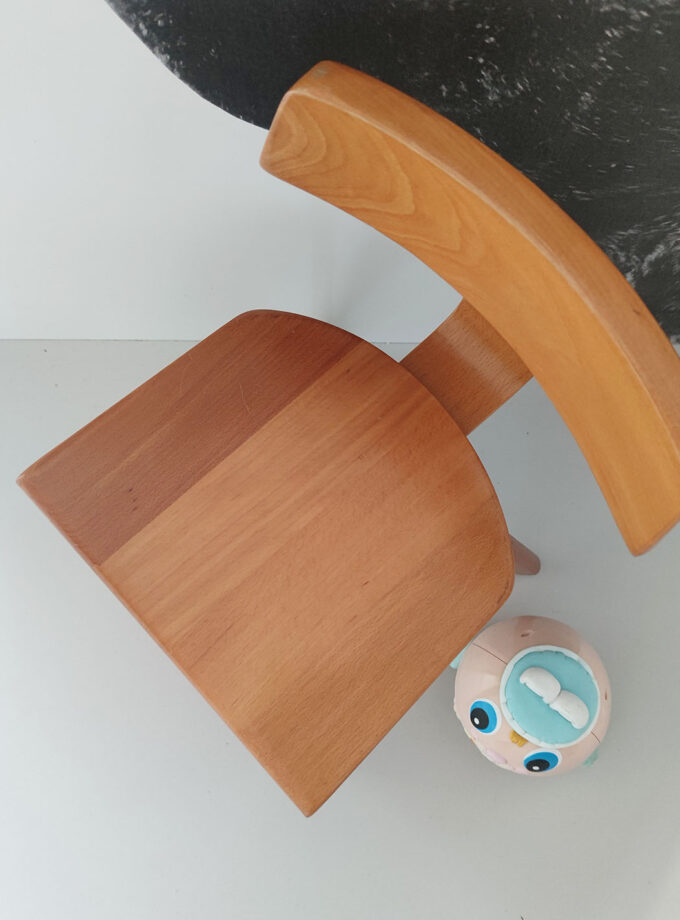 Vintage Wooden Kids School Chair IIII