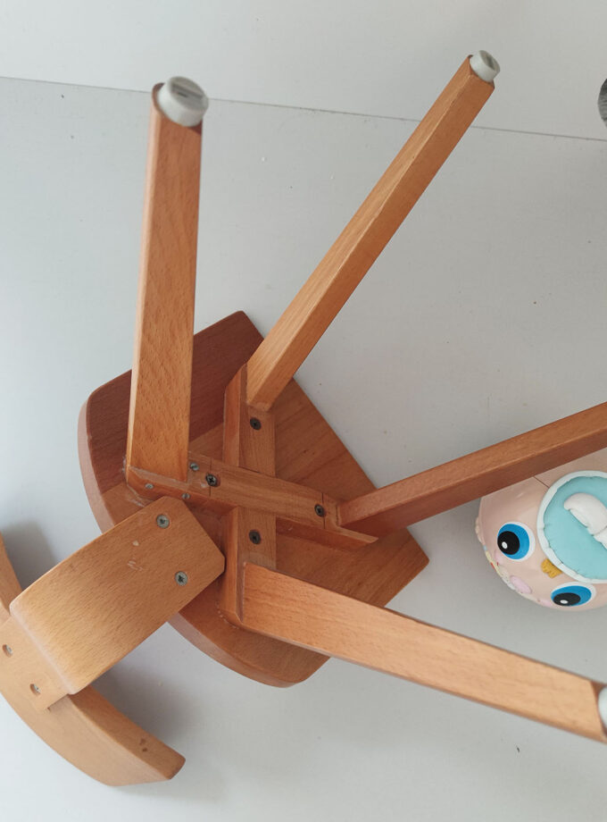 Vintage Wooden Kids School Chair IIII