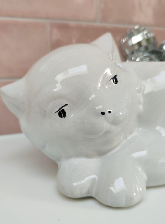 Vintage Window Cat Planter