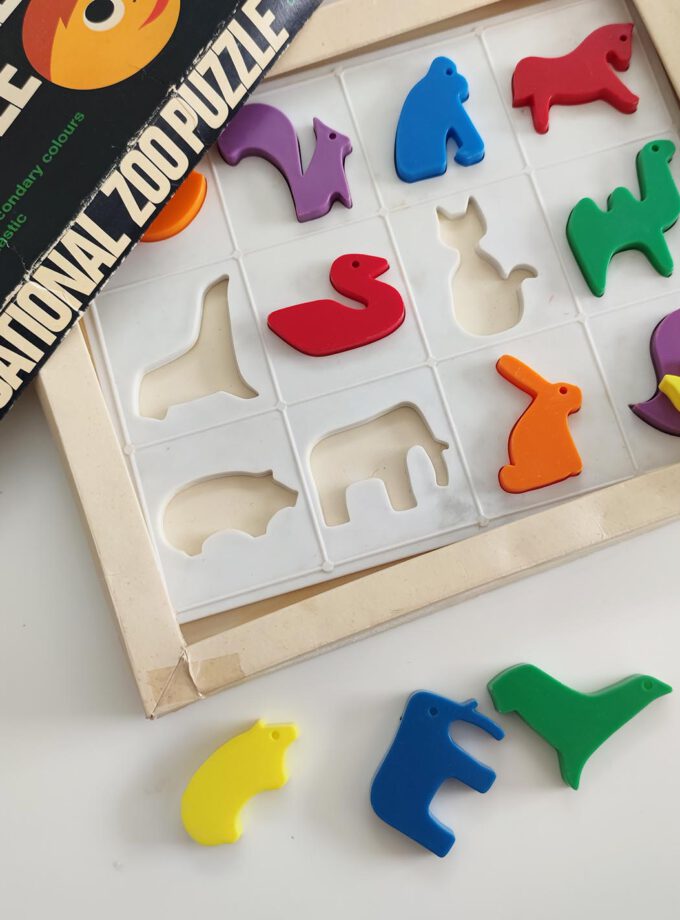 Vintage Ambi Toys Educational Puzzle Zoo Animals