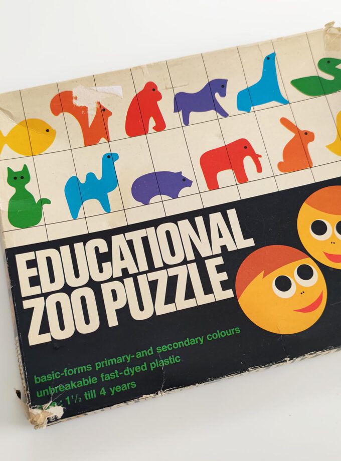 Vintage Ambi Toys Educational Puzzle Zoo Animals
