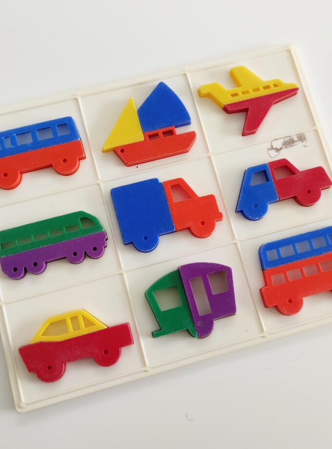 Vintage Ambi Toys Educational Puzzle Vehicles