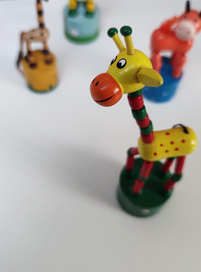 Wooden Dancing Animal Giraffe II