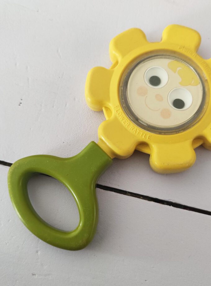 Flower Rattle Vintage Fisher Price 424 I Olive