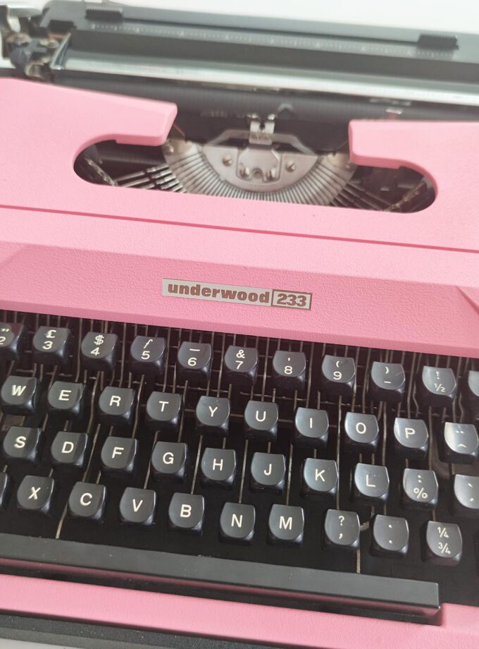 Vintage Typewriter Custom Made Underwood Chewing Gum Pink