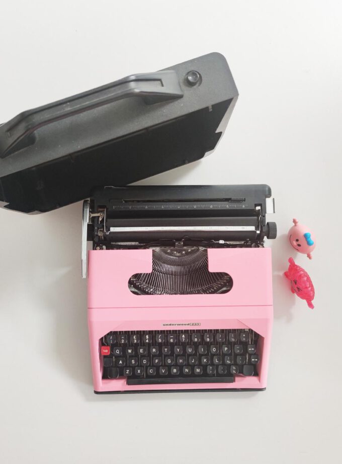 Vintage Typewriter Custom Made Underwood Chewing Gum Pink