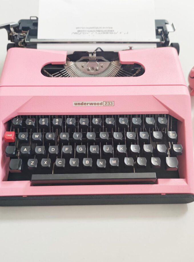 Vintage Typewriter Custom Made Underwood Chewing Gum Pink