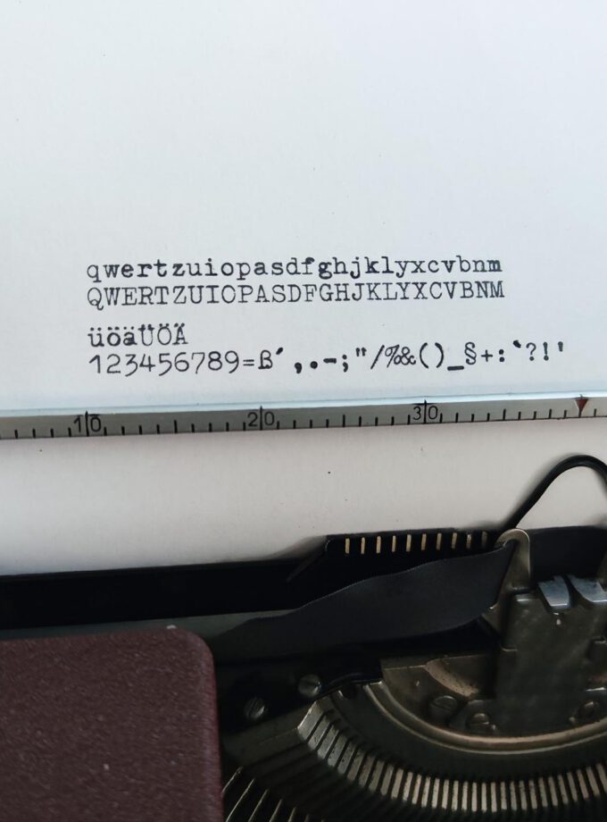 Olympia Old Red Vintage Typewriter